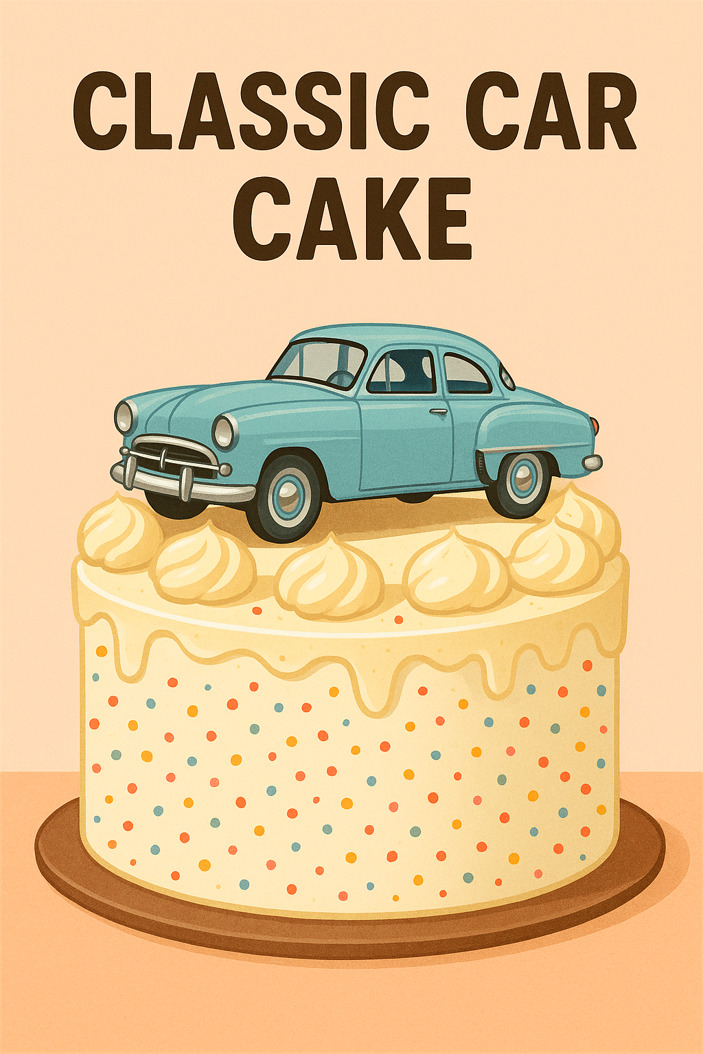 classic car cake design