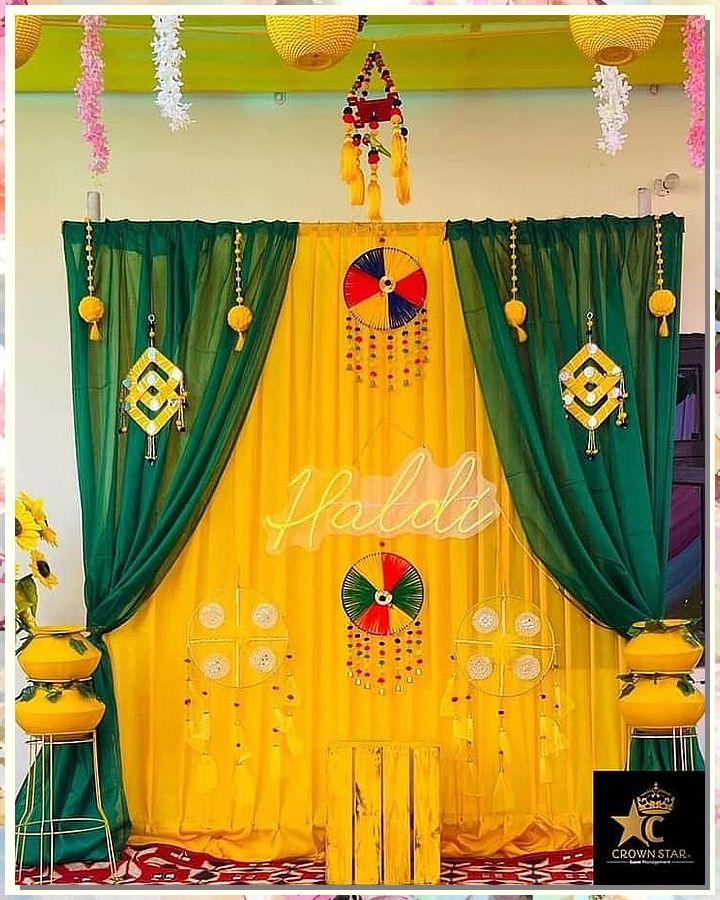 DIY Decoration Ideas with haldi decoration