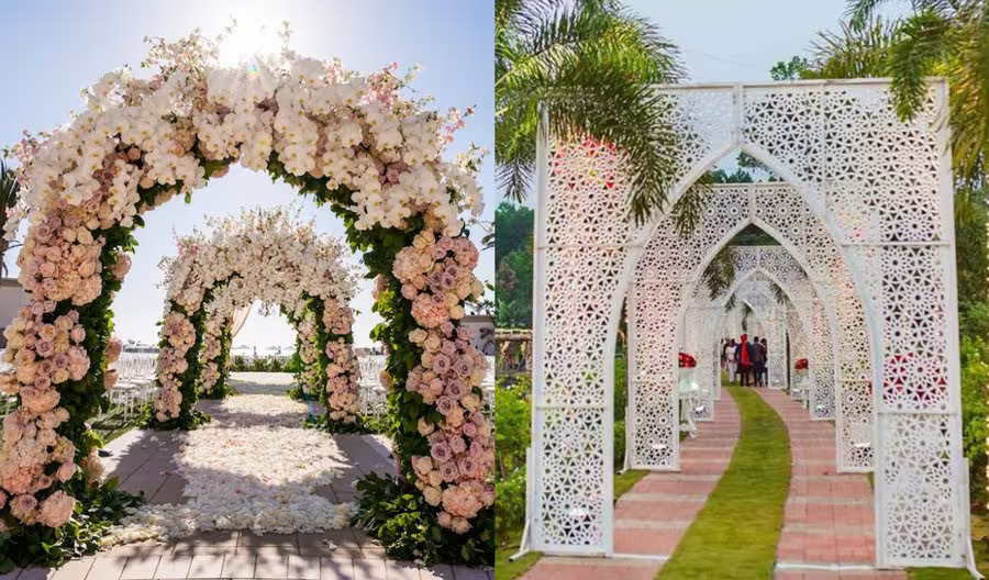 Entrance and Pathway haldi decoration