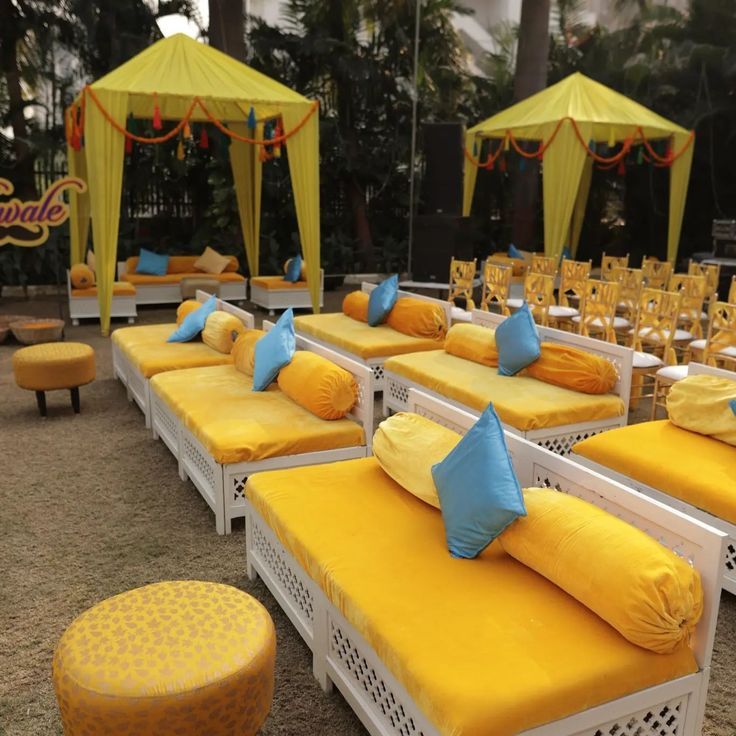 Seating Arrangements with haldi decoration