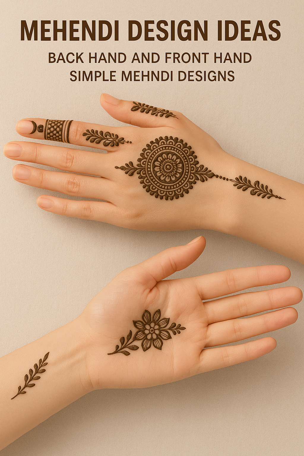 front & back hand mehendi design