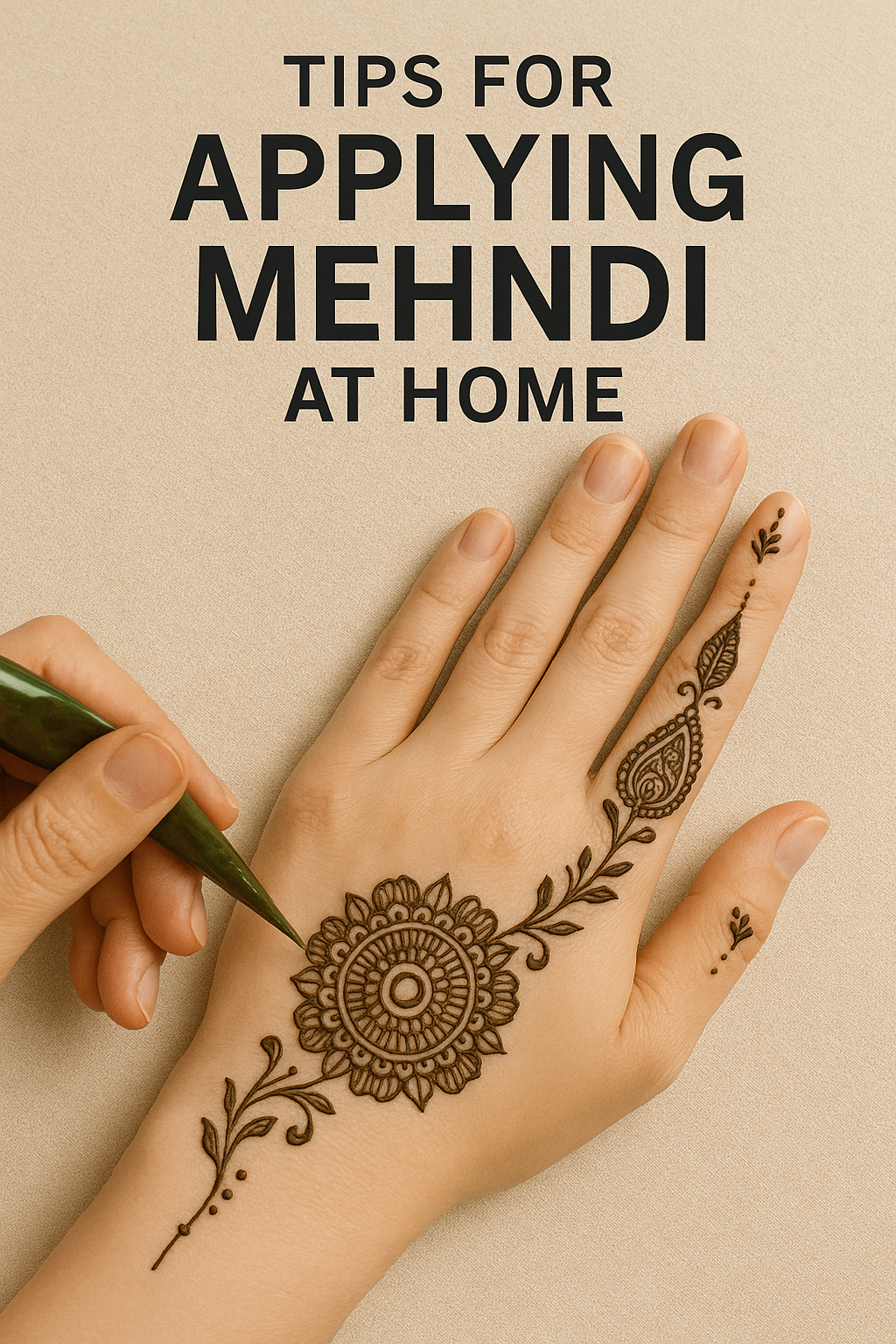 tips for applying mehendi design at home