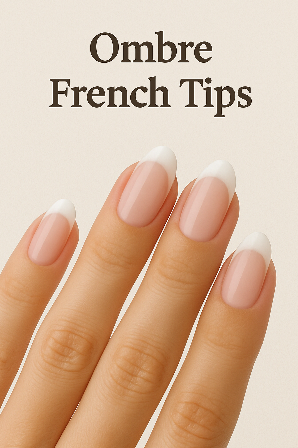 Ombre French nail tips