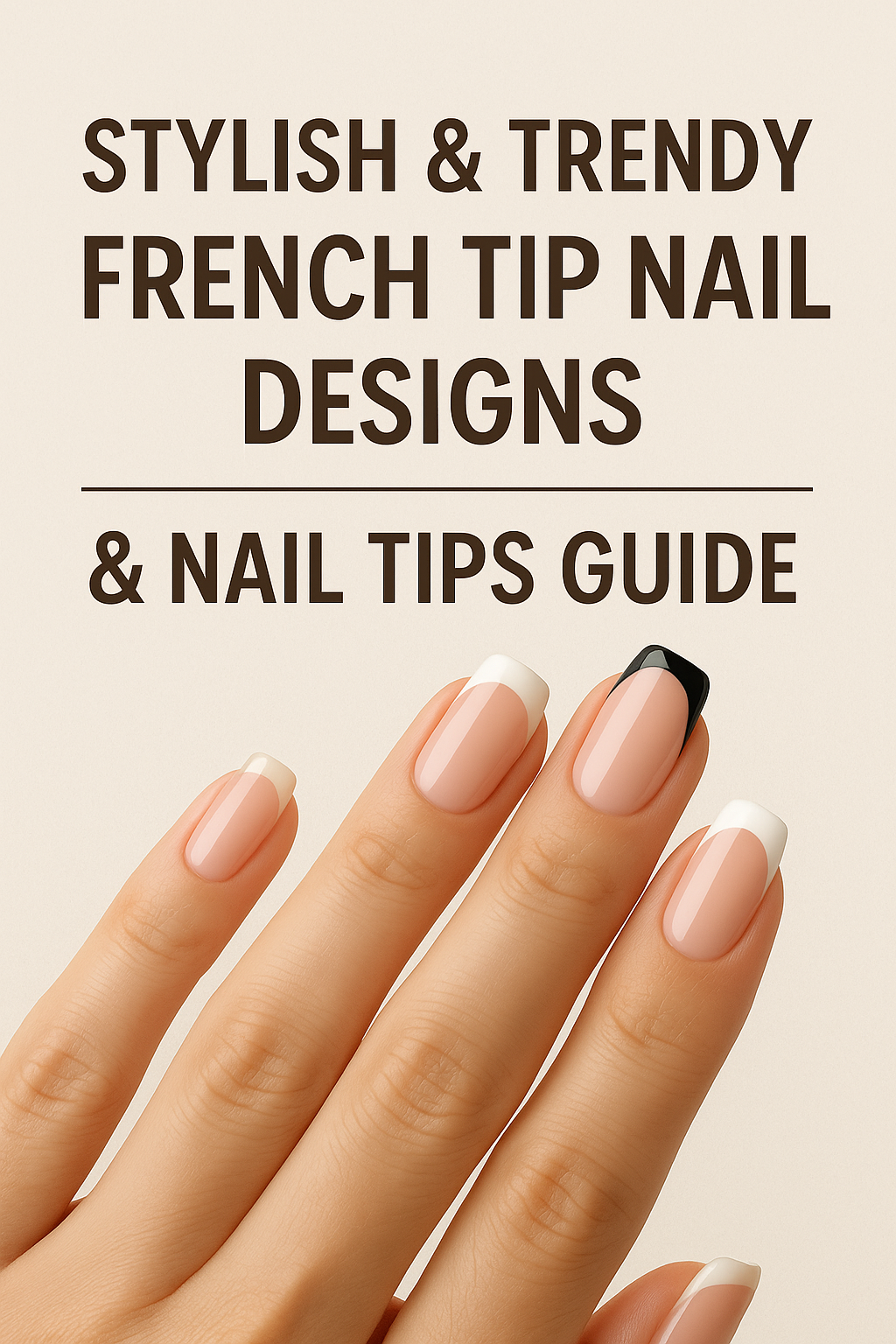 Stylish & Trendy French Tip Nail Designs & nail tips Guide